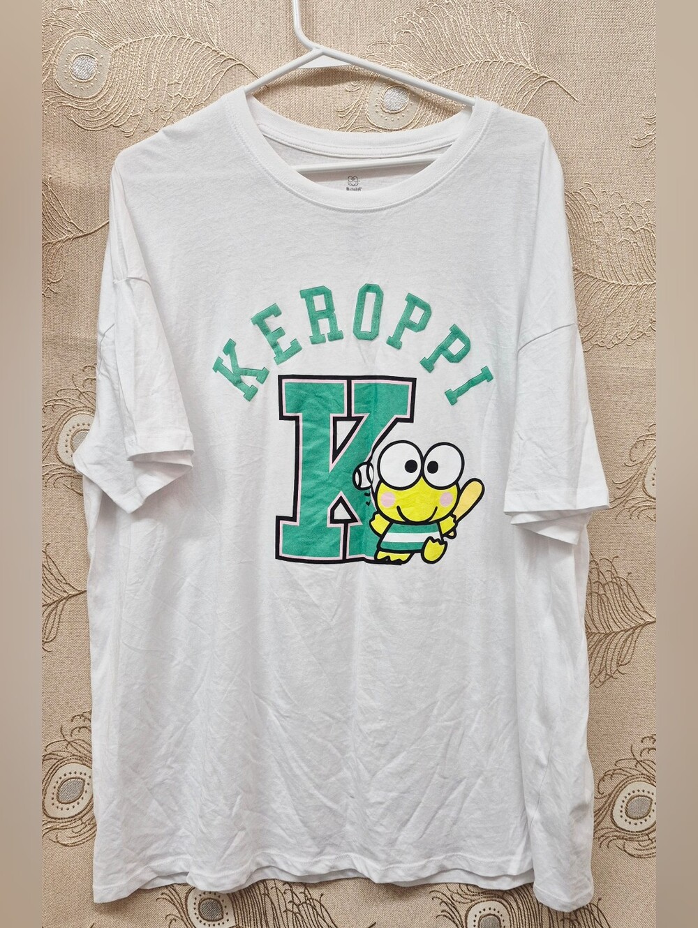 Sanrio Keroppi Graphic T-Shirt White & Green XL/TG